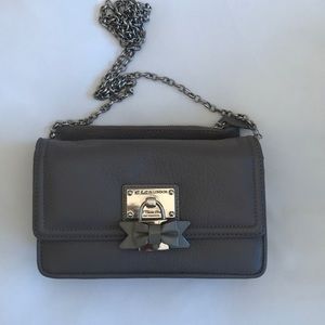 Crossbody Grey leather bag